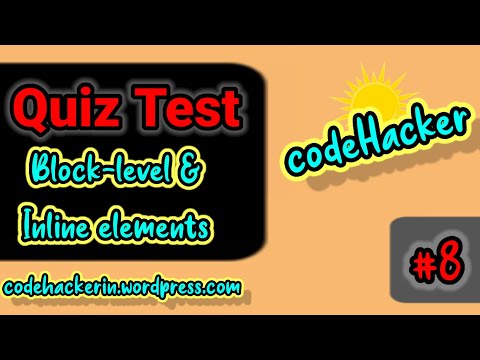 Quiz Of HTML || #8 || codeHacker