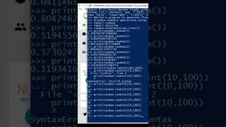 Python Program | gen. float, int random nos | Anaconda Powershell 3 42