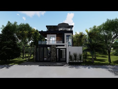 D01  - SIMPLE HOUSE DESIGN: 15X9.5 METERS LOT AREA | 3 STOREY BLDG.