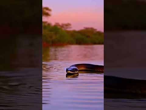Floating Snake Adventure! 🐍🌊#FloatingSnake#Nature#Wildlife