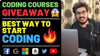 [GIVEAWAY] BEST WAY TO START CODING🔥❣️| BEST CODING COURSES FOR FREE 😱|  Get Started With Coding Now