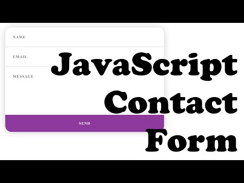 Modern Contact Form - Responsive JavaScript, HTML and CSS (Client-side Code, 8 Minute Video)