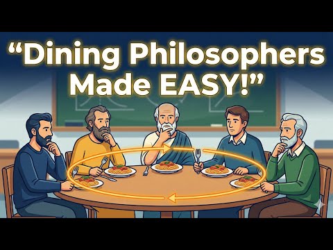 2.10 Dining Philosophers Problem Explained Simply | Deadlock & Solutions | OS