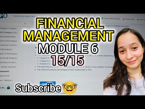 FM Module 6 Reference Answers🤓 |Amity Online MBA SEM 2