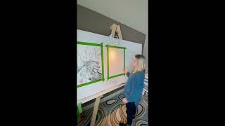 Timelapse Misty Street Art #timelapseart #mixedmediaart #streetart #peoniesart