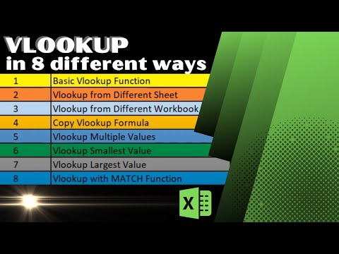 VLOOKUP in 8 Different Ways | Tutorial #vlookupformula #vlookup