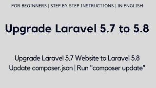 Upgrade Laravel 5.7 to 5.8