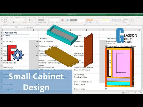 Designing a small cabinet using FreeCAD and spreadsheets