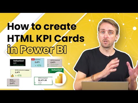 How to create HTML KPI Cards in Power BI 🔖 Design with the HTML VizCreator Cert Custom Visual!