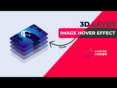 3D layer image hover effect using css | CSS only effect | Flawless Coder |