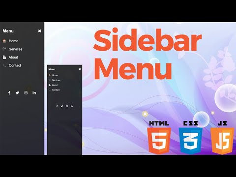 How To build A Responsive Sidebar Menu In Html, Css, And Javascript
