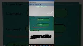 Javascript login page Validation #viral #coding #html #css #vscode #javascript