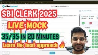 SBI CLERK 2025 LIVE MOCK [Learn the Best Approach]