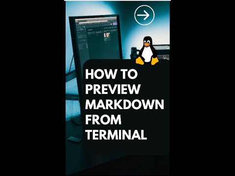 How to preview markdown from terminal (Linux way)