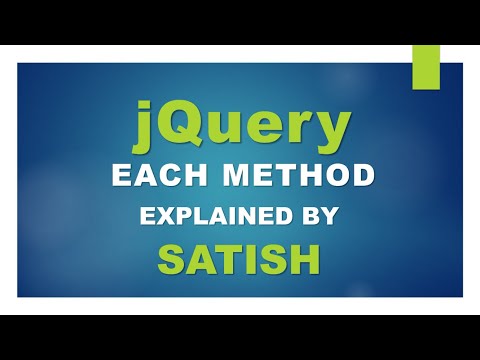 learn jQuery, each method  #jquery  #jquerytutorial  #selectors #eachmethod