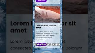#shorts - HTML CSS CARD DESIGN