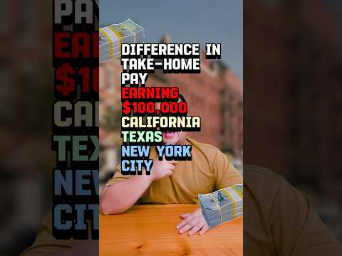 Difference in Take-Home Pay Earning $100,000: California, NYC, Texas #money #taxes #budget