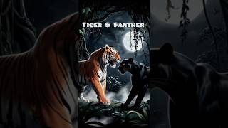 Tiger🐅X Black Panther🐈‍⬛ #ai #aifusion #aigraphics  #aihybrid #shorts