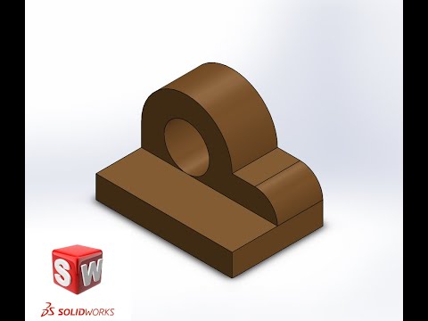 solidworks lesson 4 : extruded boss/base  , tangent arc