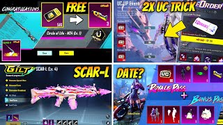 BGMI NEXT ULTIMATE SCAR-L | FREE UPGRADE SKIN IN PREMIUM CRATE | 2X UC UP EVENT | BONUS PASS DATE