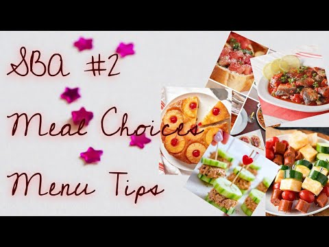 FNH SBA #2 || Additional Meal Choices & Menu Construction Tips