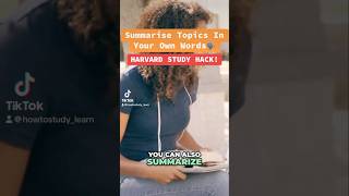 Summarisation - Best Harvard Study technique to learn fast before exams! Improves and boosts Memory