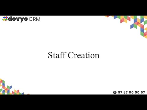 Effortless staff creation with dovyo CRM: A step by step guide video. (English)