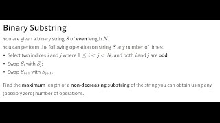 Binary Substring Starters 128 CodeChef Contest Hindi Solution