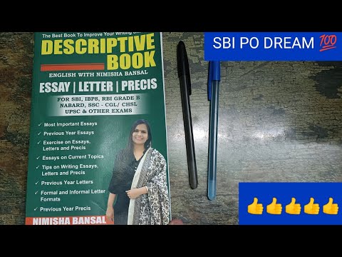 DESCRIPTIVE BOOK BY NIMISHA BANSAL MAM FOR SBIPO Exam #banking #sbiclerk #sbipo