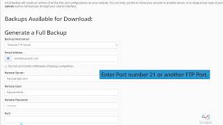 How to generate a cPanel backup and sent it to FTP Server with Techtomic