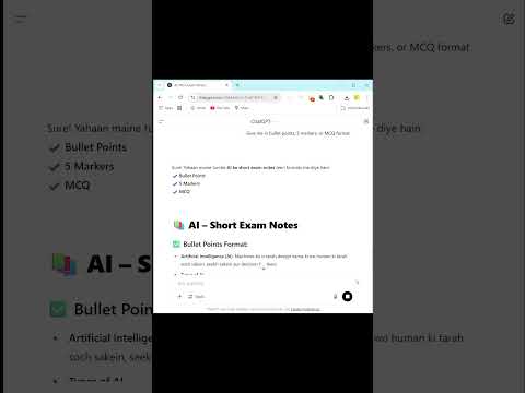 ChatGPT Se Exam Notes kaise Banaye 😍 | AI Chatgpt hack | Smart study #short #shorts #abhikacode