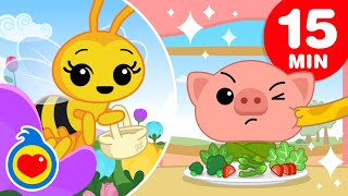 Abejita Chiquitita 🐝 Y Más Canciones Infantiles Para Conocer Animales (15 Min) | Plim Plim