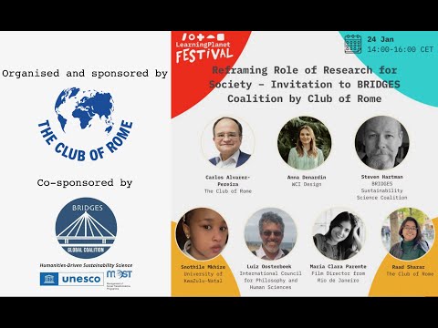Reframing the Role of Research for Society – Invitation to the BRIDGES Coalition by The Club of Rome