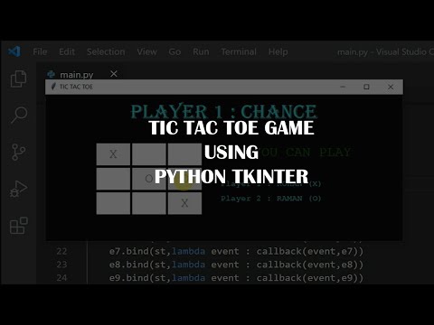 Tic Tac Toe Game Using Python Tkinter