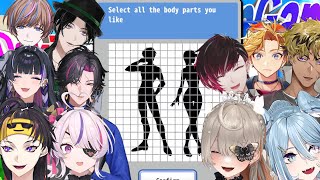 NIJI EN answers to "Select all the body parts you like"
