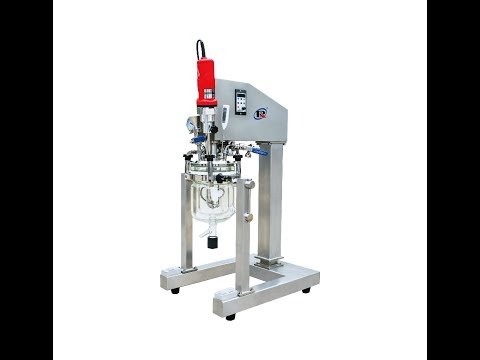 Lab Use Glass Vacuum Emulsifying Mixer Homogenizer