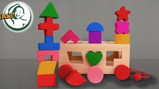 Learn shapes for kids with wooden car