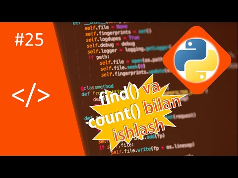 .find() va .count() bilan ishlash  2-Bo`lim 16-dars
