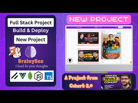 Build Your Second Brain with BrainyBox | Full Stack Project (React, Node.js,MongoDB)| Harkirat Singh