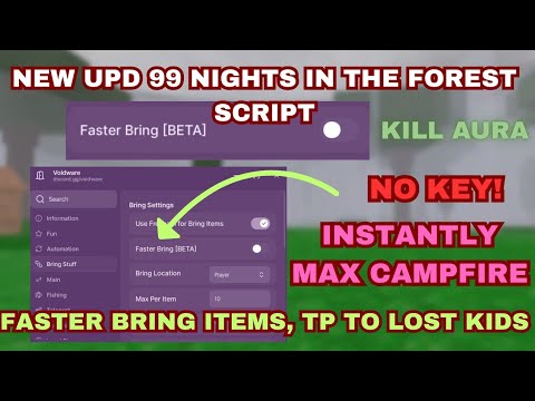 [🖌️] New Upd 99 Nights In The Forest Roblox SCRIPT Pastebin  | Fast Bring Items, Kill Aura, Teleport