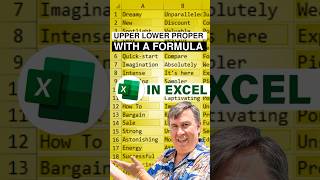Excel Formulas to convert to Upper, Lower, or Proper Case  #excel