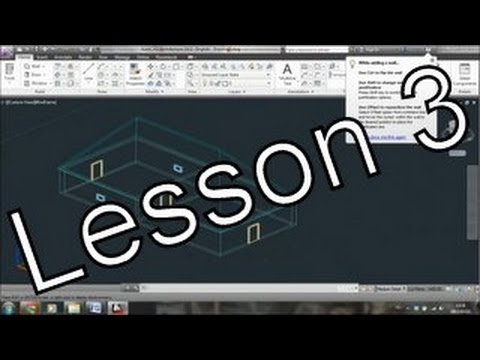 AutoCAD Architecture - Tutorial for Beginners (3) - Building a house