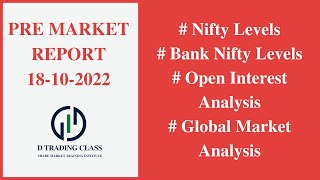 Pre Market Report for 18-10-2022 - #Niftylevels #bankniftylevels #OIanalysis #globalmarkets