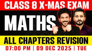 Class 8 Maths Christmas Exam | All Chapters Revision In 4 Hours  | Exam Winner