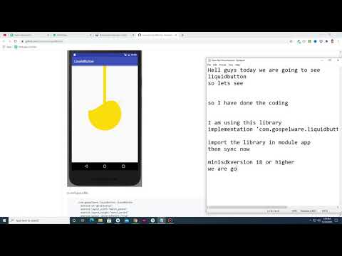How to add LiquidButton Animation in android studio