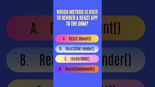 🔥 | How Does a React App Render to the DOM? #webdevelopment #education#techquiz #programming #coding