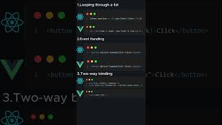 React vs Vue ⚡ #coding #react #programming #vuejs #frontend