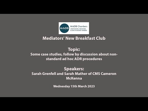 Mediators' New Breakfast Club - 15th March 2023