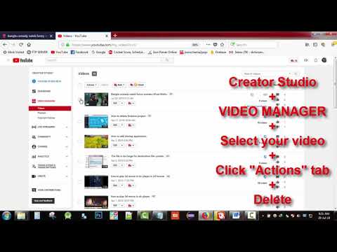 How to delete youtube video