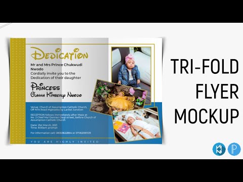 Tri-fold flyer mockup | PixelLab | PixelLab Tutorial